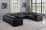 Indulge Faux Leather Sectional Black from Meridian - Luna Furniture