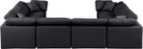 Indulge Faux Leather Sectional Black from Meridian - Luna Furniture