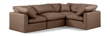 Indulge Faux Leather Sectional Brown from Meridian - Luna Furniture