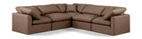 Indulge Faux Leather Sectional Brown from Meridian - Luna Furniture