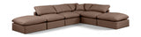 Indulge Faux Leather Sectional Brown from Meridian - Luna Furniture