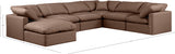 Indulge Faux Leather Sectional Brown from Meridian - Luna Furniture