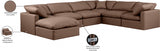 Indulge Faux Leather Sectional Brown from Meridian - Luna Furniture