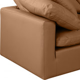 Indulge Faux Leather Sectional Cognac from Meridian - Luna Furniture