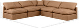 Indulge Faux Leather Sectional Cognac from Meridian - Luna Furniture