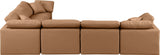 Indulge Faux Leather Sectional Cognac from Meridian - Luna Furniture