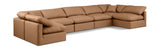 Indulge Faux Leather Sectional Cognac from Meridian - Luna Furniture