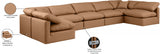 Indulge Faux Leather Sectional Cognac from Meridian - Luna Furniture