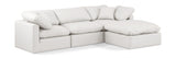 Indulge Faux Leather Sectional Cream from Meridian - Luna Furniture