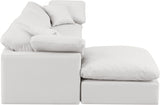 Indulge Faux Leather Sectional Cream from Meridian - Luna Furniture