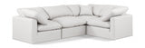 Indulge Faux Leather Sectional Cream from Meridian - Luna Furniture