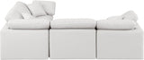 Indulge Faux Leather Sectional Cream from Meridian - Luna Furniture