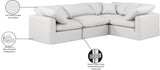 Indulge Faux Leather Sectional Cream from Meridian - Luna Furniture