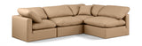 Indulge Faux Leather Sectional Natural from Meridian - Luna Furniture