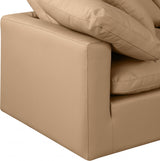 Indulge Faux Leather Sectional Natural from Meridian - Luna Furniture