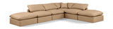 Indulge Faux Leather Sectional Natural from Meridian - Luna Furniture