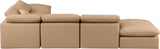 Indulge Faux Leather Sectional Natural from Meridian - Luna Furniture