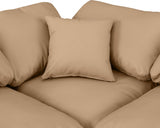 Indulge Faux Leather Sectional Natural from Meridian - Luna Furniture