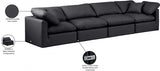 Indulge Faux Leather Sofa Black from Meridian - Luna Furniture