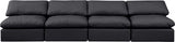 Indulge Faux Leather Sofa Black from Meridian - Luna Furniture