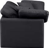 Indulge Faux Leather Sofa Black from Meridian - Luna Furniture