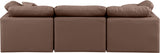 Indulge Faux Leather Sofa Brown from Meridian - Luna Furniture