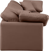 Indulge Faux Leather Sofa Brown from Meridian - Luna Furniture