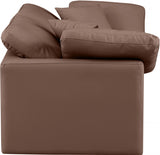 Indulge Faux Leather Sofa Brown from Meridian - Luna Furniture