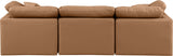 Indulge Faux Leather Sofa Cognac from Meridian - Luna Furniture