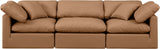 Indulge Faux Leather Sofa Cognac from Meridian - Luna Furniture