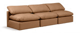 Indulge Faux Leather Sofa Cognac from Meridian - Luna Furniture