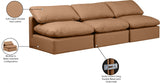 Indulge Faux Leather Sofa Cognac from Meridian - Luna Furniture