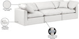 Indulge Faux Leather Sofa Cream from Meridian - Luna Furniture