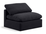 Indulge Linen Textured Fabric Living Room Chair Black from Meridian - Luna Furniture