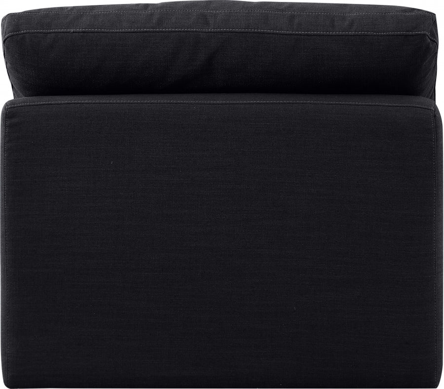 Indulge Linen Textured Fabric Living Room Chair Black from Meridian - Luna Furniture