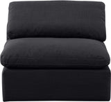 Indulge Linen Textured Fabric Living Room Chair Black from Meridian - Luna Furniture