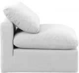 Indulge Linen Textured Fabric Living Room Chair White from Meridian - Luna Furniture