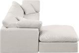 Indulge Linen Textured Fabric Sectional Cream from Meridian - Luna Furniture