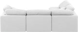 Indulge Linen Textured Fabric Sectional White from Meridian - Luna Furniture