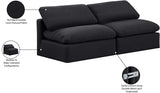 Indulge Linen Textured Fabric Sofa Black from Meridian - Luna Furniture