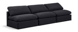 Indulge Linen Textured Fabric Sofa Black from Meridian - Luna Furniture