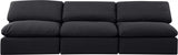 Indulge Linen Textured Fabric Sofa Black from Meridian - Luna Furniture