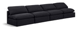 Indulge Linen Textured Fabric Sofa Black from Meridian - Luna Furniture