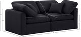 Indulge Linen Textured Fabric Sofa Black from Meridian - Luna Furniture