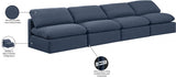 Indulge Linen Textured Fabric Sofa Blue from Meridian - Luna Furniture