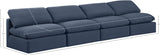 Indulge Linen Textured Fabric Sofa Blue from Meridian - Luna Furniture