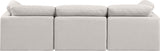 Indulge Linen Textured Fabric Sofa Cream from Meridian - Luna Furniture