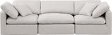 Indulge Linen Textured Fabric Sofa Cream from Meridian - Luna Furniture