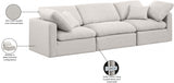 Indulge Linen Textured Fabric Sofa Cream from Meridian - Luna Furniture