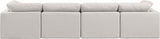 Indulge Linen Textured Fabric Sofa Cream from Meridian - Luna Furniture